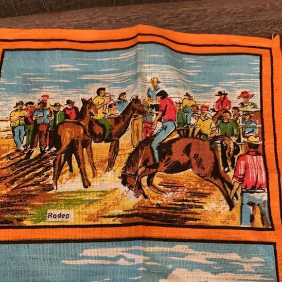 Vintage Australian outback Linen tea towel - Picture 6 of 12